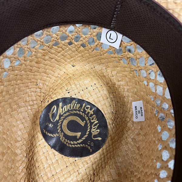 Charlie 1 Horse "Wild Horse" Straw Fedora Hat