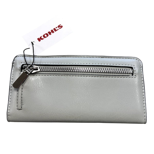 NWT Light Gray Vegan Leather Card Holder Wallet