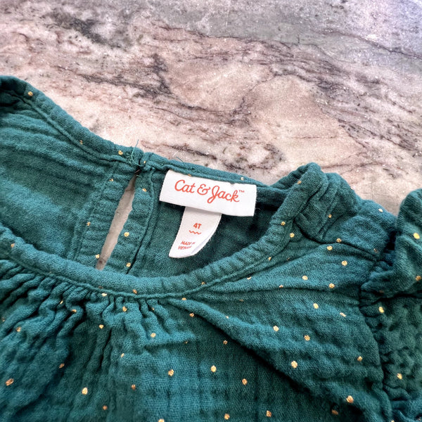 Cat & Jack Gold & Green Two Piece Set Girls Size 4T