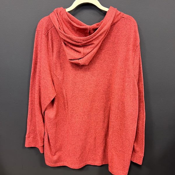 Derek Heart Heathered Red Cowl Neck Sweater Size 3XL
