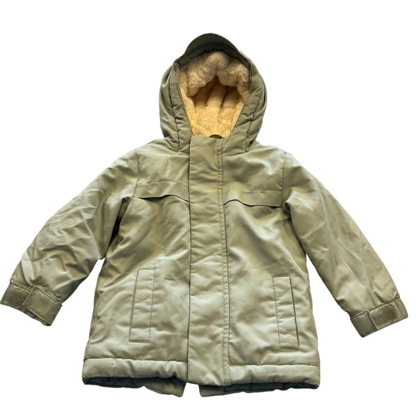 Cat & Jack Sherpa Lined Olive Green Winter Coat Size 2T