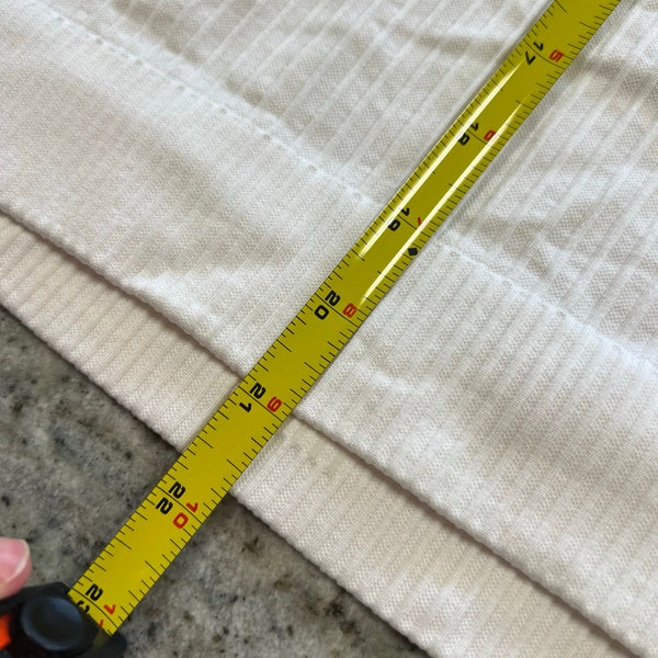 Women's White Ribbed Quarter Zip Pullover Size 6