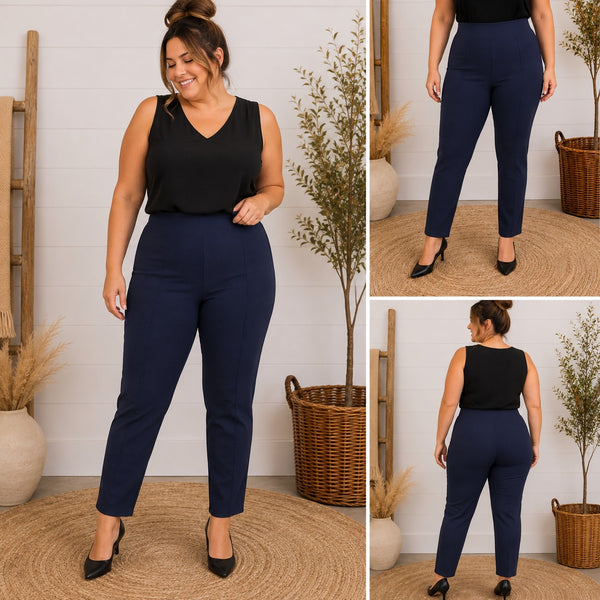 Lysse Navy Blue Cotton Dress Pants Size 1XL