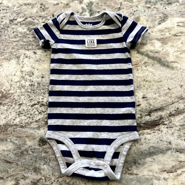 Child of Mine Strong Like Mom Striped One Piece Size 6-12 Mo