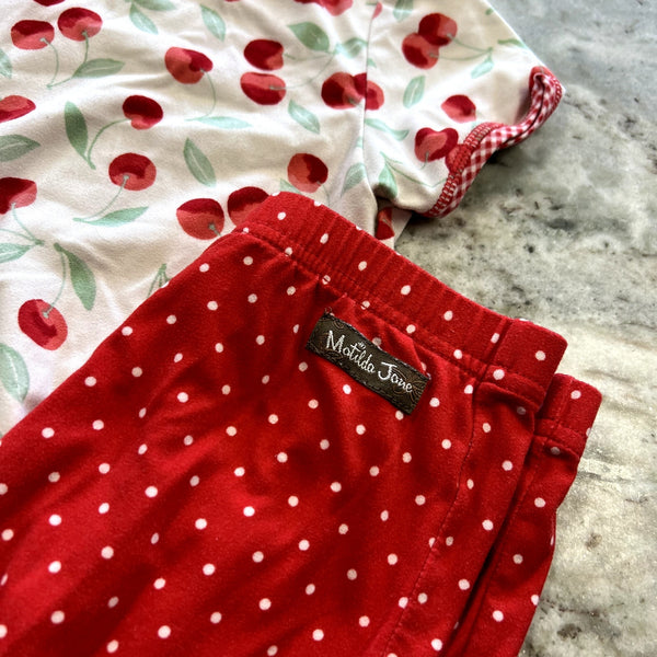 Matilda Jane Bamboo Cherry Pajama Set Size 8