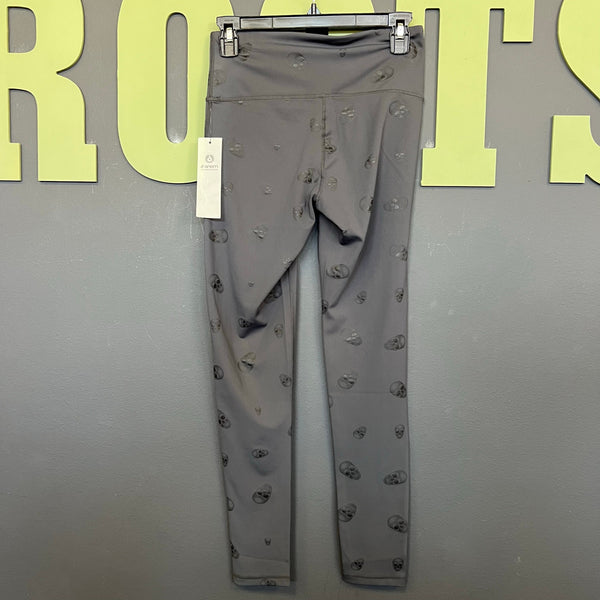 NWT Mono B Glossy Skull Matte Black Leggings Size Small