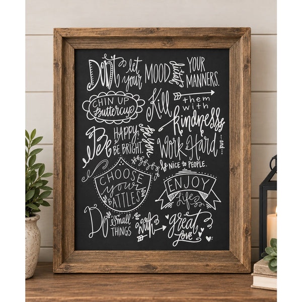 Positive Vibes Rustic Home Decor Sign 20X24