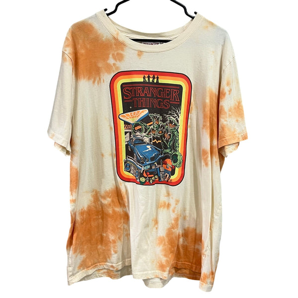 Stranger Things Orange Tie Dye Graphic Tee Size 1XL