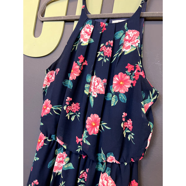 Miami Boutique Navy Blue Floral Mini Dress Small