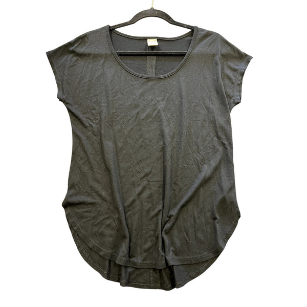 Faded Glory Basic Black Scoop Neck Top Women's Medium