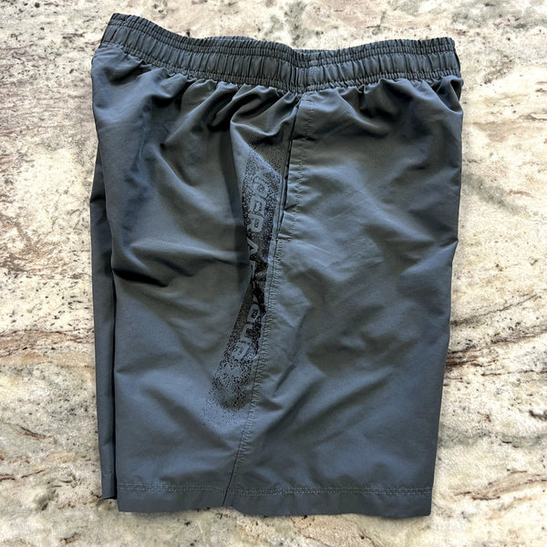 Under Armour Boys Loose Fit Gray Athletic Shorts Youth Large