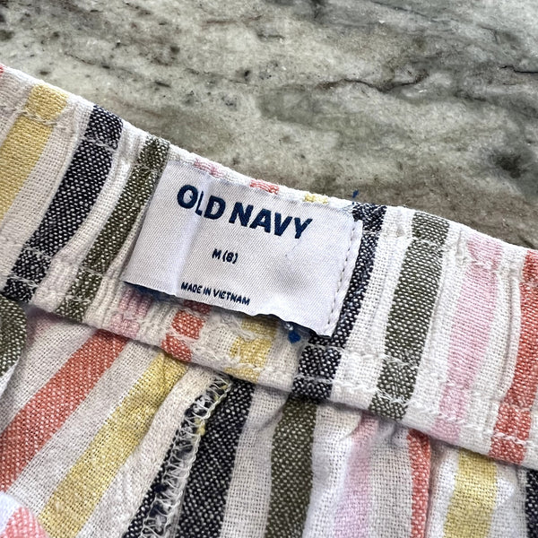 Old Navy Girls Striped Cotton Shorts Size M 8