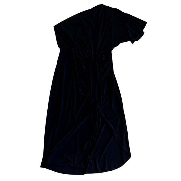 NWT White Birch One Shoulder Black Midi Dress Size 2XL