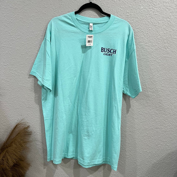 NWT Mint Busch Light Dog Sunset Short Sleeve Graphic Tee XL