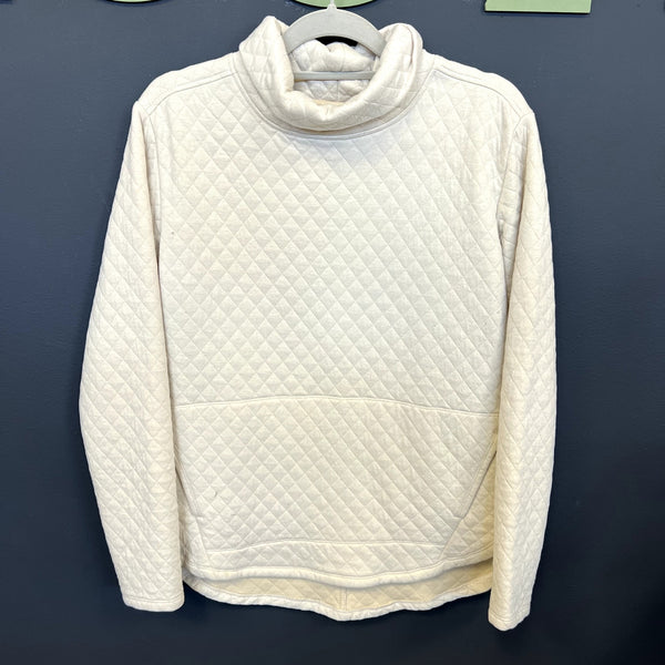 RBX Quilted Turtleneck Ivory Sweater Size Small