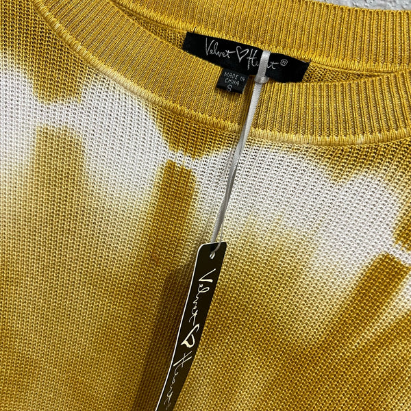 NWT Velvet Heart Golden Tie Dye Crew Neck Sweater XSmall