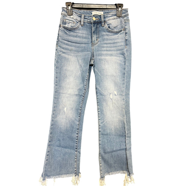 Flying Monkey Cropped Raw Hem Straight Leg Jeans Size 26