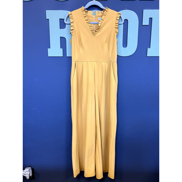 Calvin Klein Cropped Mustard Jumpsuit Size 6