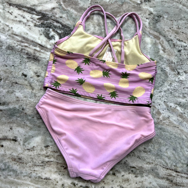 Cat & Jack Pink Pineapple Girls Bikini Set Size XS 4/5