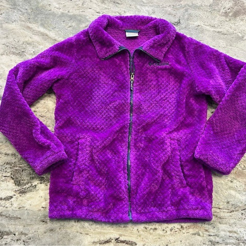 Columbia Girls Bright Purple Fireside Sherpa Jacket Size 18/20 XL