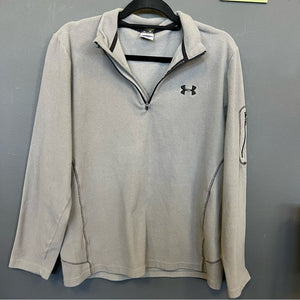 Under Armour UA Gray Fleece Quarter Zip Pullover Size Medium