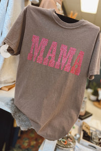 Mama Espresso + Pink Glitter CC Tee