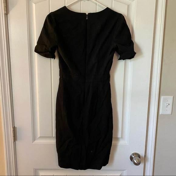 J. Crew Super 120’s Black Work Dress 100% Wool 00