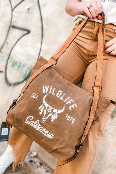 California Wildlife Rustic Tote Bag