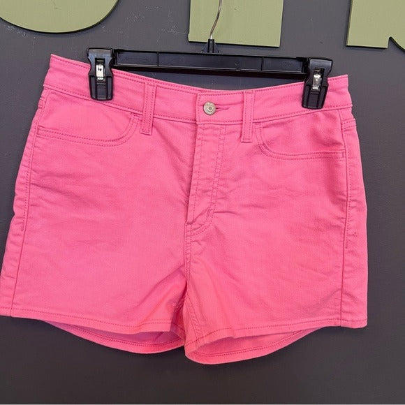 Old Navy High Rise Wow Pink Denim Shorts Size 6