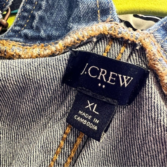 J. Crew Denim Overalls Size XL