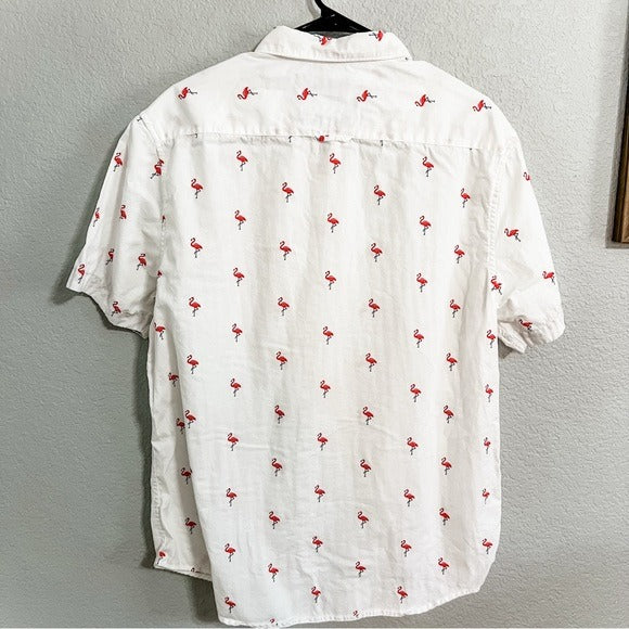 Flamingo Button Down Top Size XL