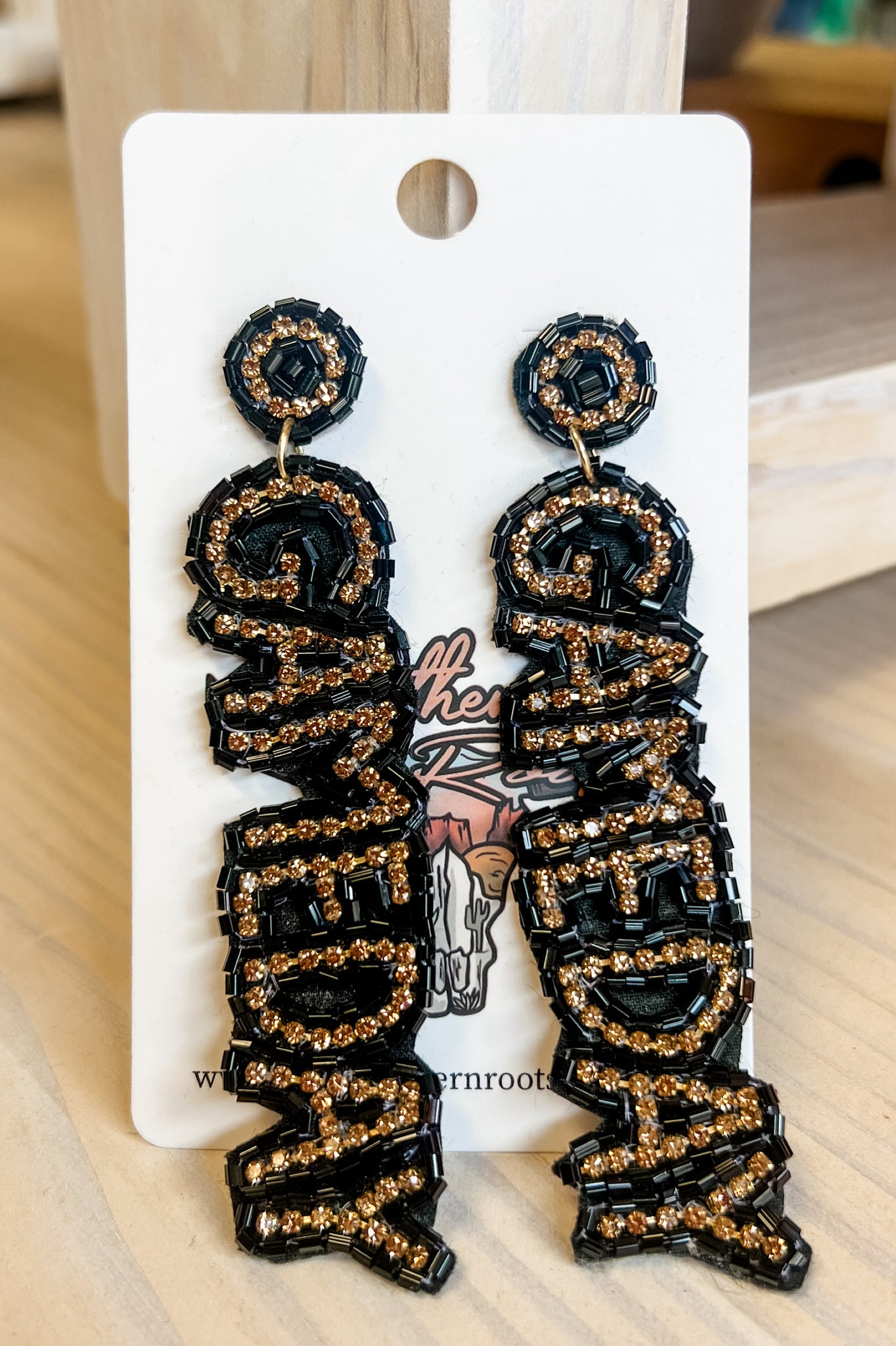 Black + Gold Game Day Earrings