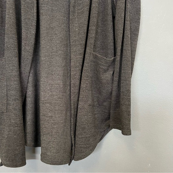 Heimish USA Boutique Black Hooded Open Front Cardigan Small