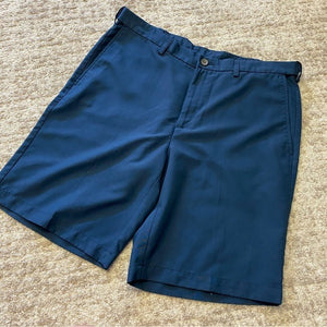 Haggar Clothing Navy Blue Polyester Golf Shorts Size 36