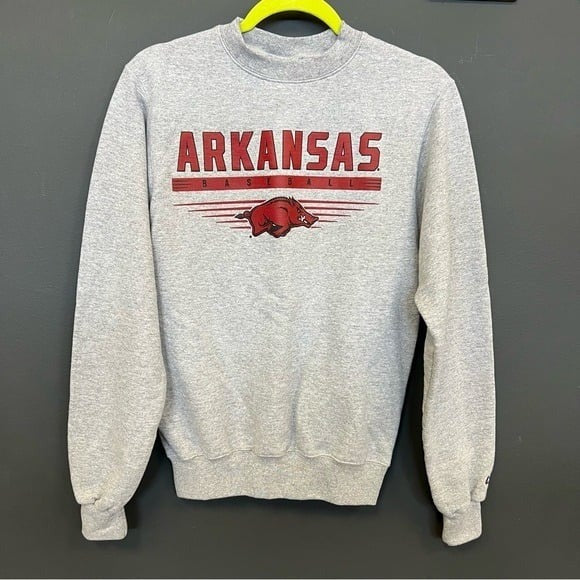 Arkansas Razorback Baseball Gray Champion Sweatshirt Size XS