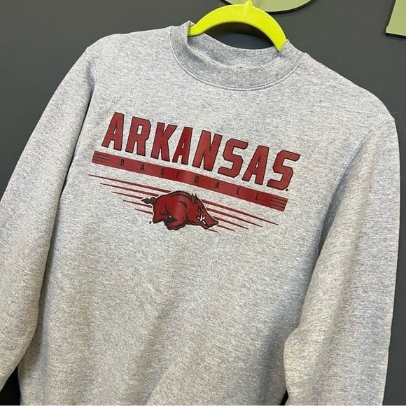 Arkansas Razorback Baseball Gray Champion Sweatshirt Size XS