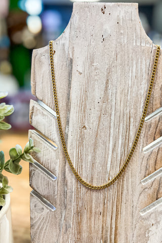 Gold Curb Chain Necklace