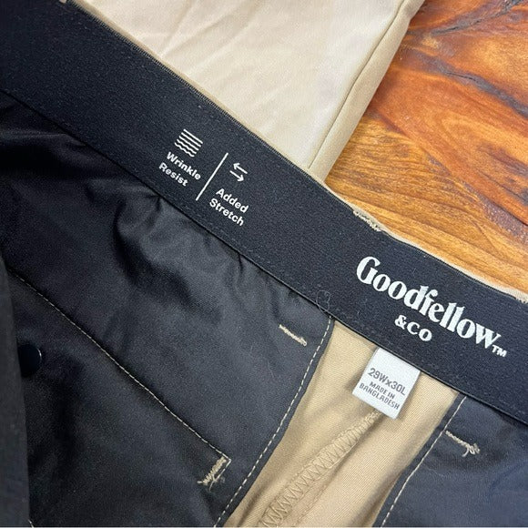 NWOT Goodfellow Hennepin Tech Slim Stretch Chino Pants Size 29X30