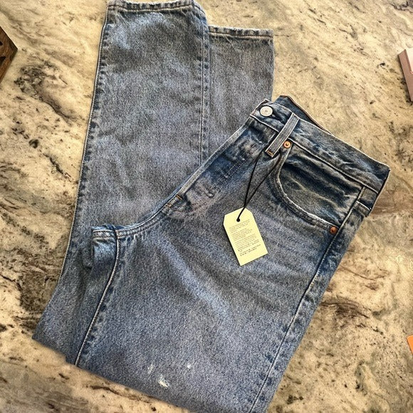 NWT Levi’s High Rise 501 Skinny Jeans 28x28 100% Cotton