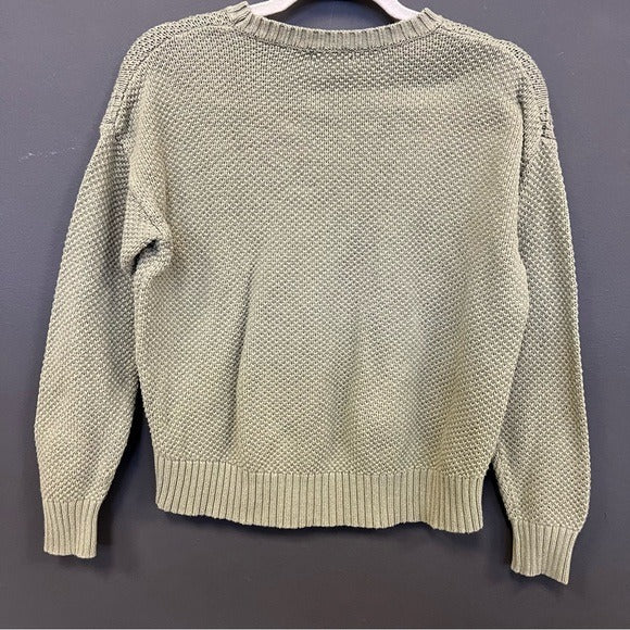 Olive Green Thick Knit Sweater Size Small