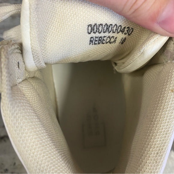 Shu Shop Rebecca High Top Sneakers Nude/Cream Size 10