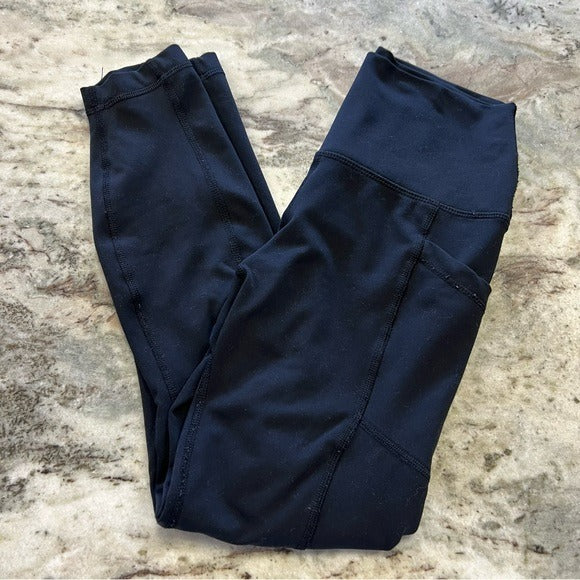 Yogalicious Full Length Black Leggings with Pockets Size XS
