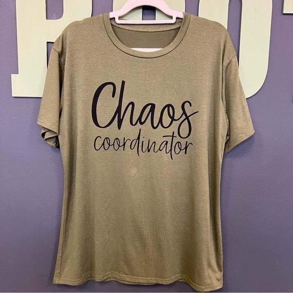 Chaos Coordinator Olive Graphic Tee Size XL