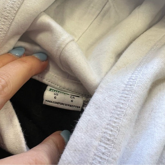 Puma Boys 2 Piece Set Black + White Full Zip Jacket + Joggers Size 6