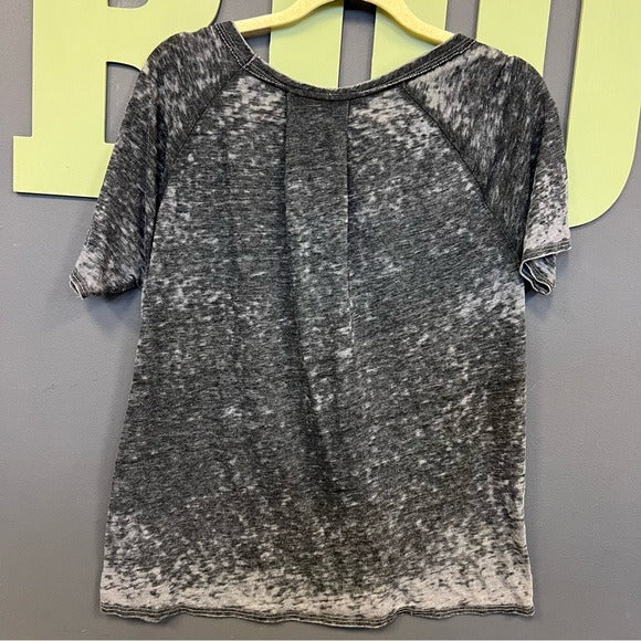 Chaser Bowie Licensed Deep Plunge Scoop Neck Burnout Graphic Tee Small