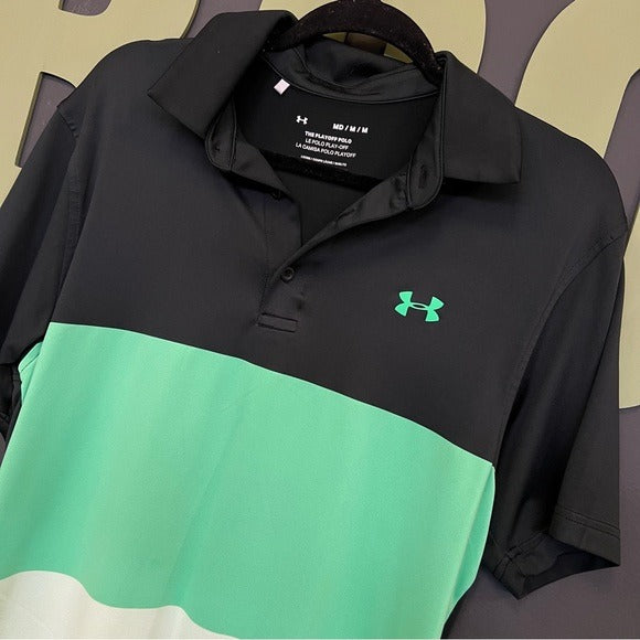 UA Under Armour Playoff Polo Collared Top Size Medium Loose Fit Golf