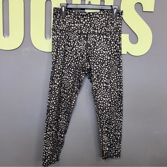Jessica Simpson Active Black Animal Print Leggings Large