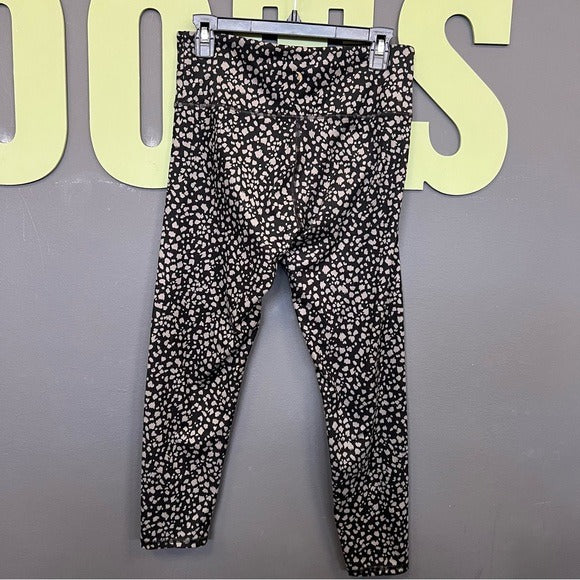 Jessica Simpson Active Black Animal Print Leggings Large