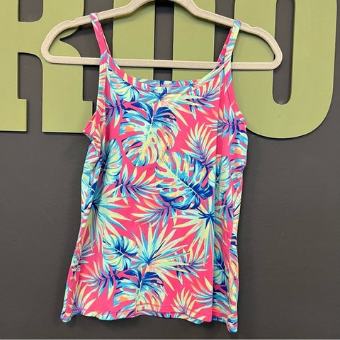 Wonder National Girls Palm Leaf Summer Tank Top Size XL