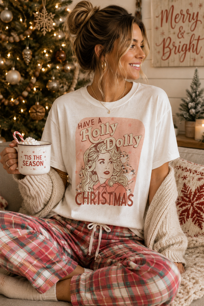 Holly Dolly Christmas Graphic Tee